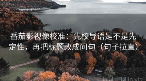 番茄影视像校准：先校导语是不是先定性，再把标题改成问句（句子拉直）