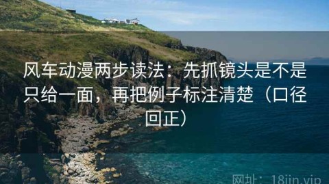 风车动漫两步读法：先抓镜头是不是只给一面，再把例子标注清楚（口径回正）