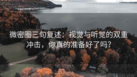 微密圈三句复述：视觉与听觉的双重冲击，你真的准备好了吗？