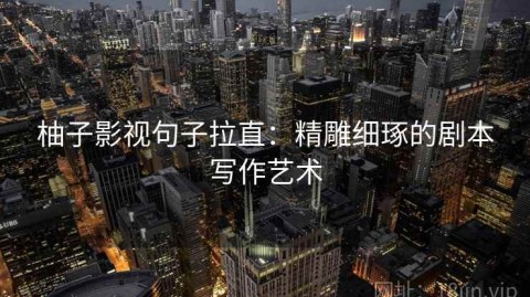 柚子影视句子拉直：精雕细琢的剧本写作艺术