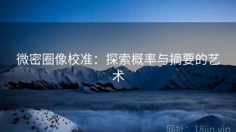 微密圈像校准：探索概率与摘要的艺术