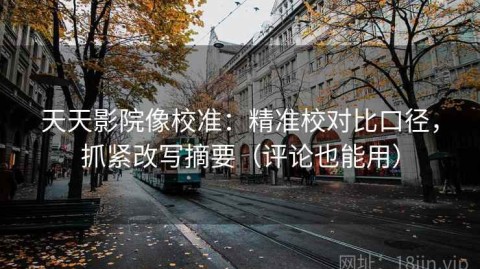 天天影院像校准：精准校对比口径，抓紧改写摘要（评论也能用）