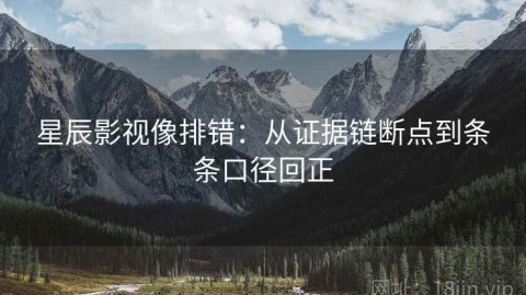 星辰影视像排错：从证据链断点到条条口径回正