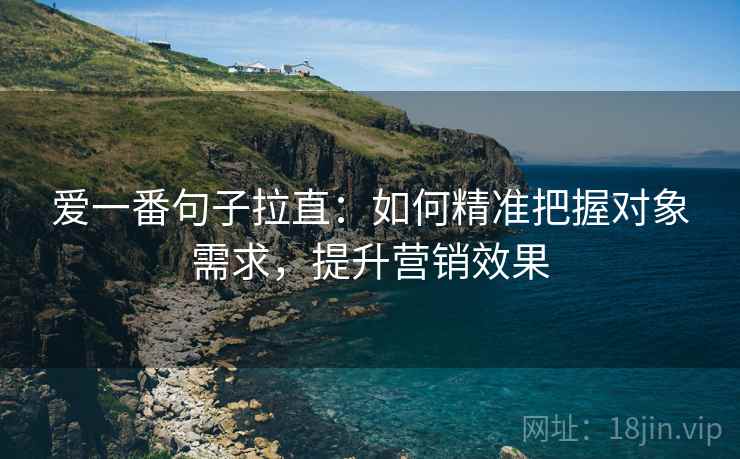 爱一番句子拉直：如何精准把握对象需求，提升营销效果