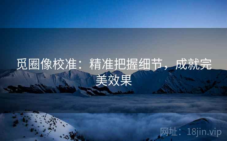 觅圈像校准：精准把握细节，成就完美效果