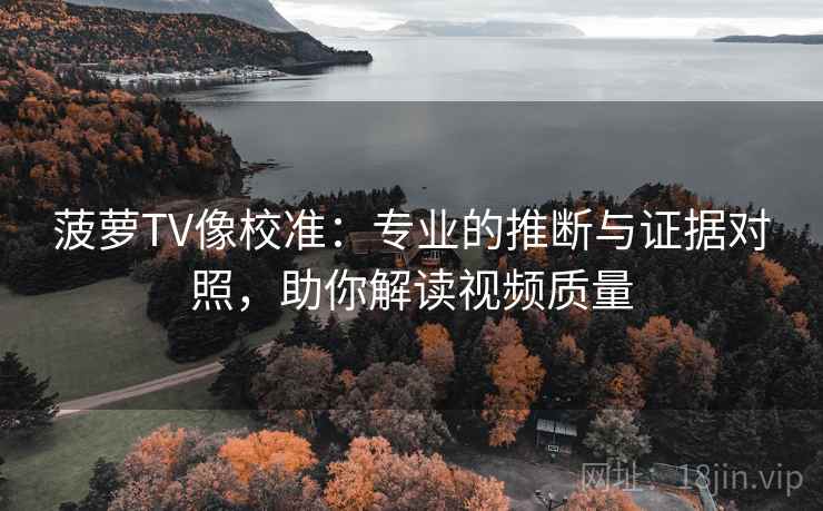 菠萝TV像校准：专业的推断与证据对照，助你解读视频质量